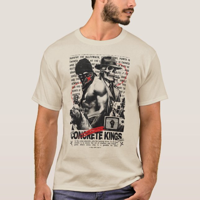 Camiseta Reyes de Hormigón – Poder, Supervivencia y Autorid (Anverso)