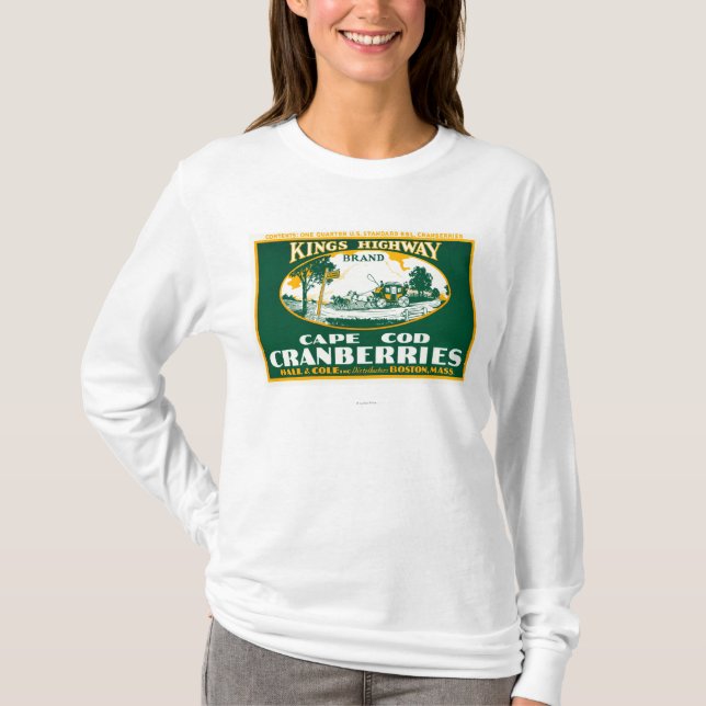 Camiseta Reyes Highway Brand Cranberry Label de Boston (Anverso)