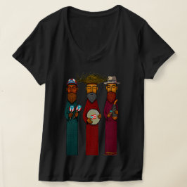Camiseta Reyes Magos puertorriqueños con parranda musical