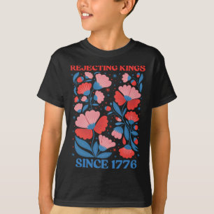 Camiseta Reyes Rechazando Retro Desde 1776 Mujeres Florales