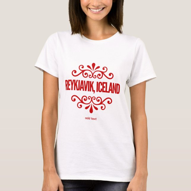 Camiseta Reykjavik, Islandia (Anverso)