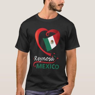 Camiseta Reynosa Tamaulipas Bandera del Corazón de México M