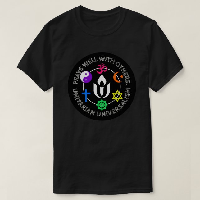 Camiseta Reza bien con otros Universalismo Unitario (Diseño del anverso)