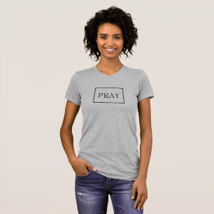 Camiseta Reza mensaje delgado para el TShirt femenino