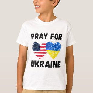 Camiseta Reza Por Ucrania Apoya Ucraniano Americano Usa Él