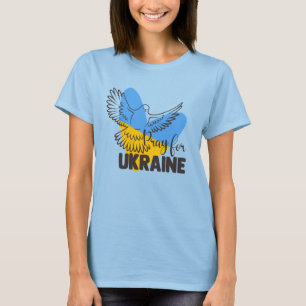 Camiseta Reza Por Ucrania Corazón y Paloma