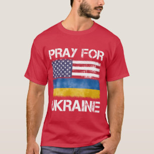 Camiseta Reza Por Ucrania Us Bandera De Ucrania Apoya A Ucr