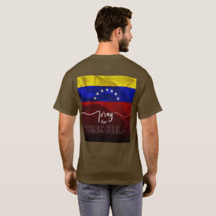 Camiseta Reza por Venezuela – Diseño de apoyo a la bandera 