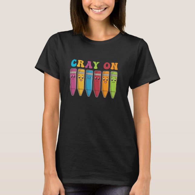 Camiseta Reza Sobre Colores Arte Infantil - Crayón (Anverso)