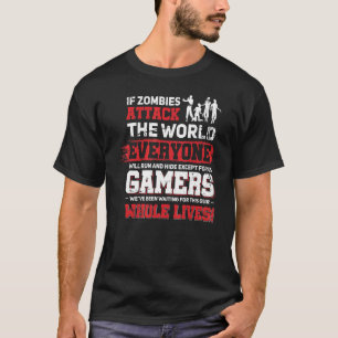 Camiseta Rezagado Jugador de videojuegos de diseño de conso
