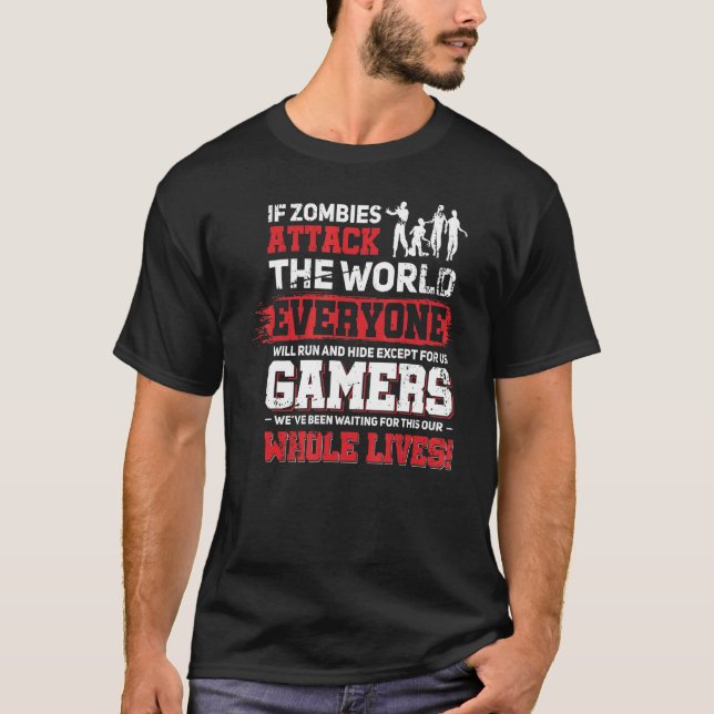 Camiseta Rezagado Jugador de videojuegos de diseño de conso (Anverso)