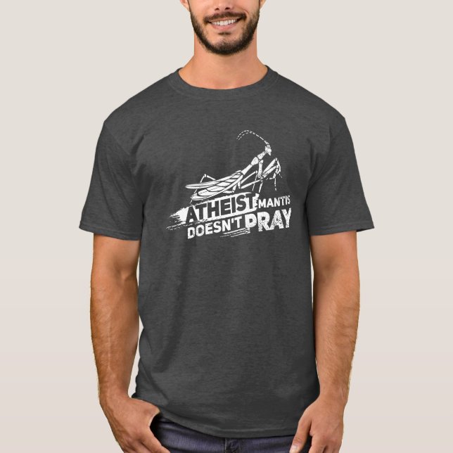Camiseta Rezando Mantis Atheist Cute Insect Gag (Anverso)