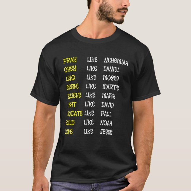 Camiseta Rezar como Nehemiah Obey como Daniel Christian Fai (Anverso)