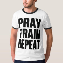 Camiseta Rezar Entrenar Repetir – Motivación de Fitness Cri