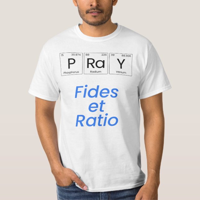Camiseta Rezar: Fides y proporción (Anverso)