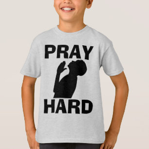 CAMISETA REZAR LOS COMPRAS DE NIÑO CRISTIANO DURO