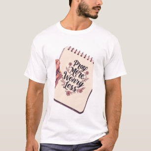 Camiseta Rezar más, preocuparse menos - Fe sobre miedo