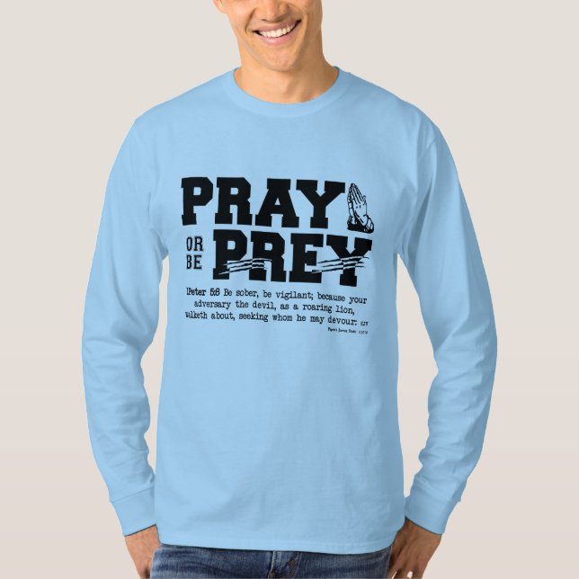 Camiseta Rezar o ser presa (Anverso)