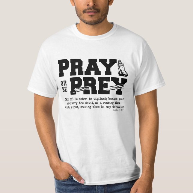 Camiseta Rezar o ser presa (Anverso)
