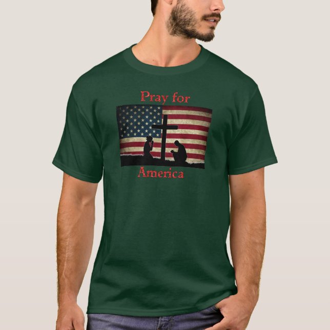 Camiseta Rezar por Estados Unidos (Anverso)