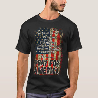 Camiseta Rezar Por Estados Unidos Oración De Bandera Cristi