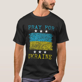 Camiseta Rezar por la bandera ucraniana, vieja ucraniana