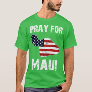 Camiseta Rezar por Maui Hawaii Apoyo a las Flores Silvestre