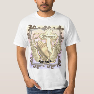 Camiseta Rezar siempre la cruz cristiana