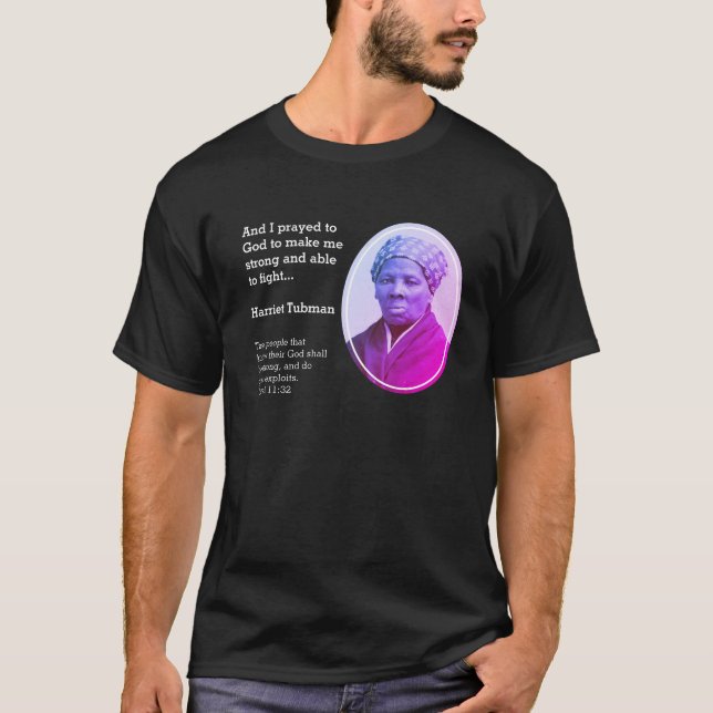 Camiseta REZÉ A DIOS Harriet Tubman (Anverso)