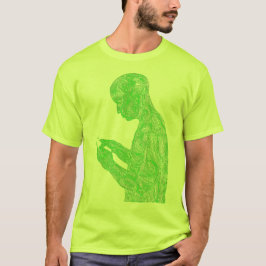 Camiseta Rezo americano 50/50 (amarillo de neón con el