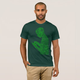 Camiseta Rezo americano (bosque con el verde de neón)