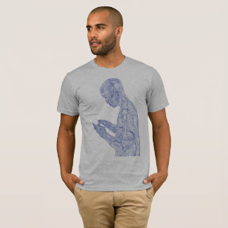 Camiseta Rezo americano (grises brezos con la marina de