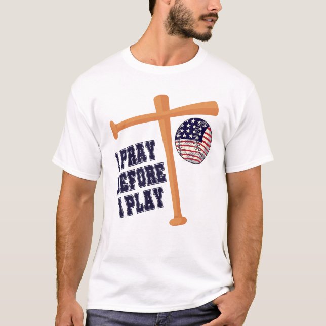 Camiseta Rezo antes de jugar al juego Basebal (Anverso)