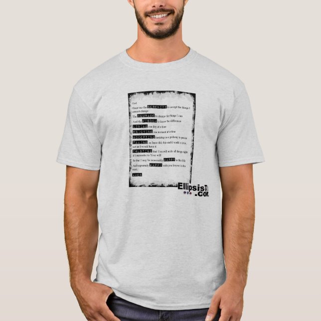Camiseta Rezo de la serenidad (Anverso)