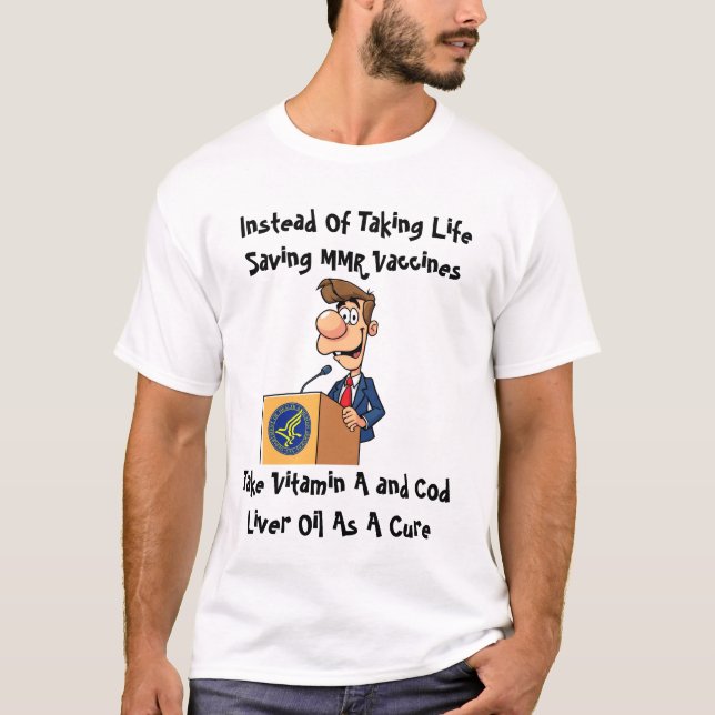 Camiseta RFK Jr. Tomar Vacunas MMR (Anverso)