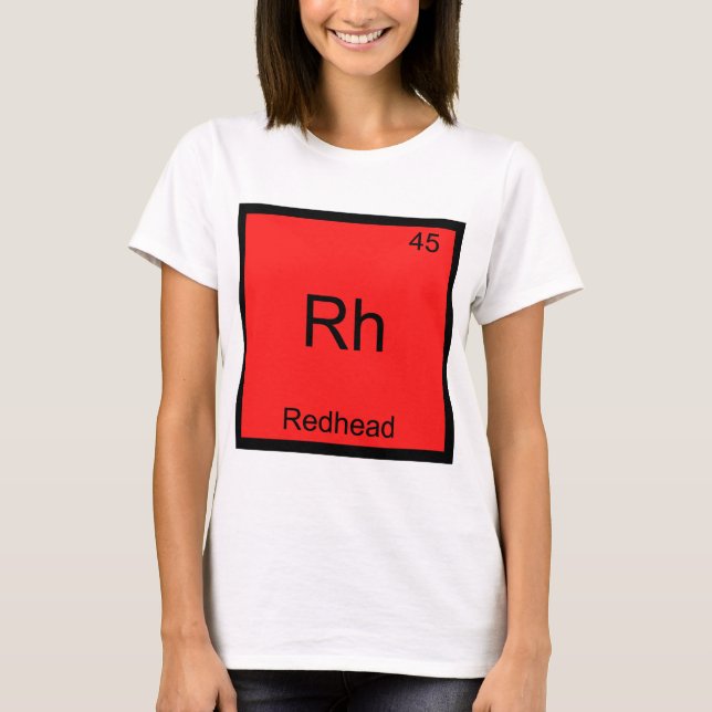 Camiseta Rh - Tee de símbolo de elemento de química diverti (Anverso)