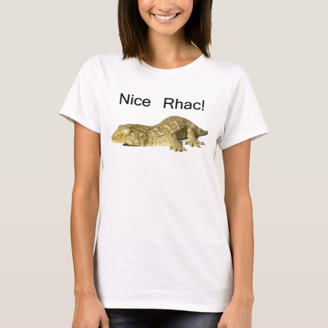 Camiseta ¡Rhac agradable! - Nuevo Gecko gigante caledonio (Anverso)