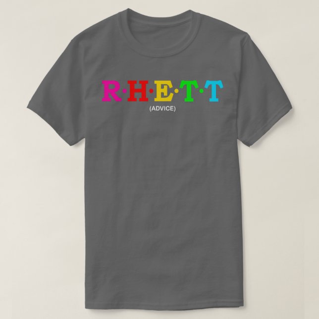 Camiseta Rhett Advice (Diseño del anverso)