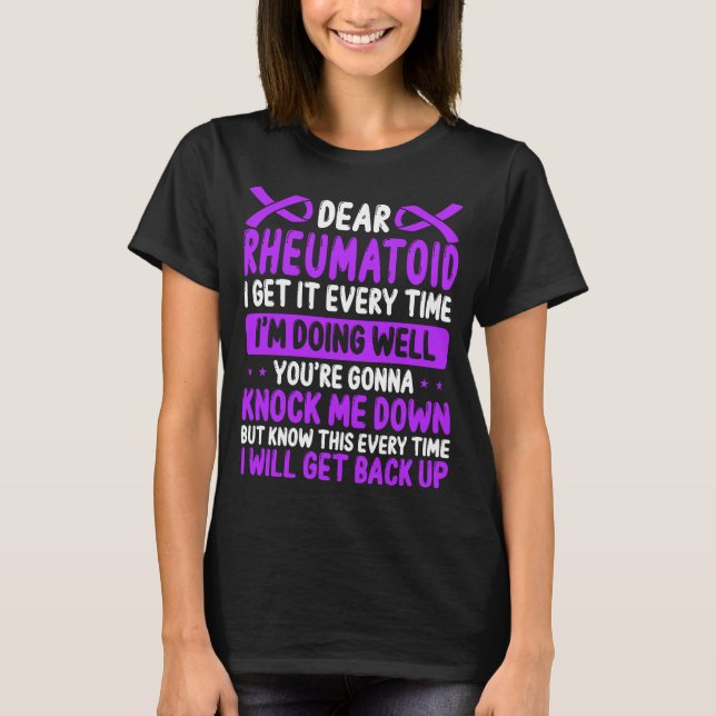 Camiseta Rheumatoid Awareness Month Rheumatoid Ribbon (Anverso)