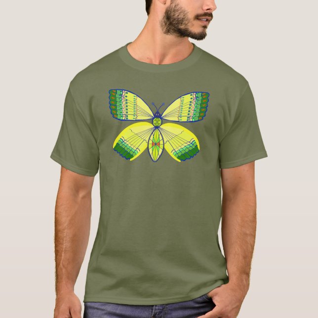 Camiseta rhinestone-inspired geometric butterfly (Anverso)