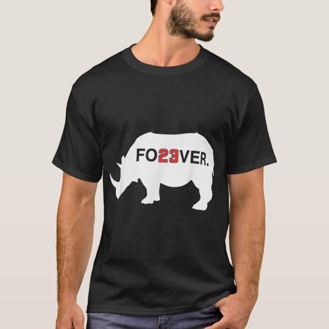 Camiseta Rhino 23 Fo23Ver Number 23 Forever 23 Legend Fan (Anverso)