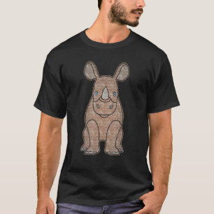 Camiseta Rhino Africa estampado gráfico en la cabeza con fa