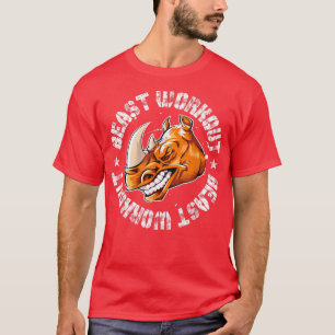 Camiseta Rhino Beast Workout Motivation Bodybuilding Gym F