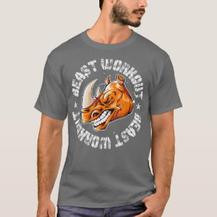 Camiseta Rhino Beast Workout Motivation Bodybuilding Gym F