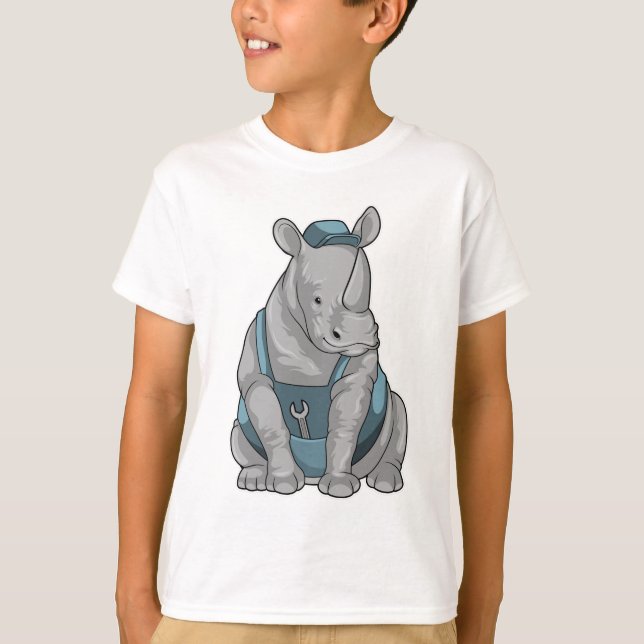 Camiseta Rhino como artesano con llave (Anverso)