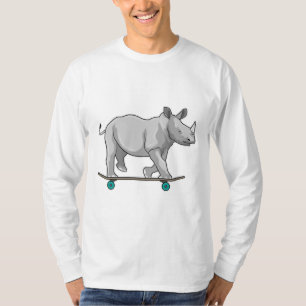Camiseta Rhino como patinador con patineta