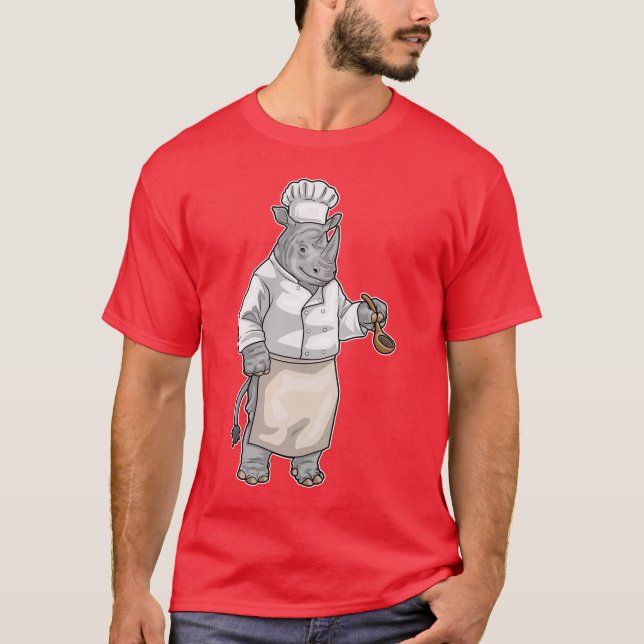 Camiseta Rhino Cook Cooking spoon Cooking (Anverso)