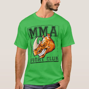 Camiseta Rhino en medio de artes marciales mma combatiendo 