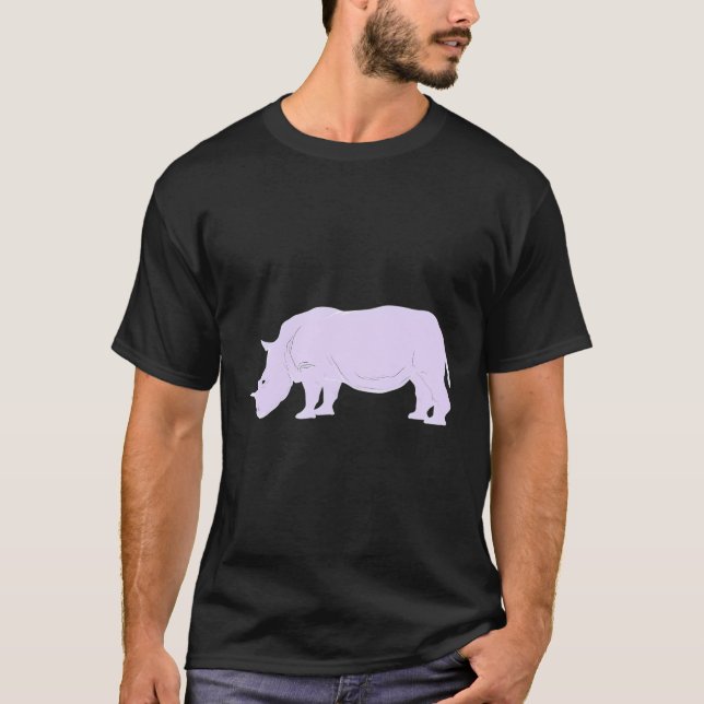Camiseta Rhino Lavender Rinoceros (Anverso)