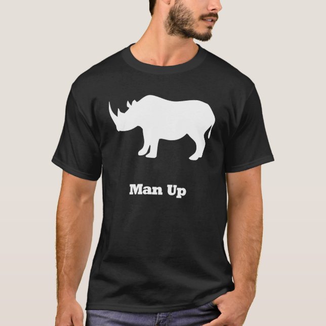 Camiseta Rhino Man Up White (Anverso)